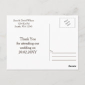 Rustikales Land Sonnenblumen Barn Wood Vielen Dank Postkarte (Rückseite)