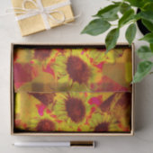 Rustikales Land-Sonnenblumen Boho Kaleidoskop Seidenpapier (Geschenk)