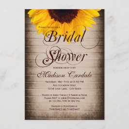 Rustikales Land Sonnenblumen Brautdusche Einladung