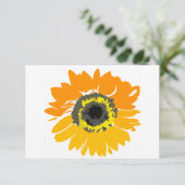 Rustikales Land Sonnenblumen Hochzeitskarte Einladung (Stehend Vorderseite)