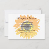 Rustikales Land Sonnenblumen Hochzeitskarte Einladung (Rückseite)