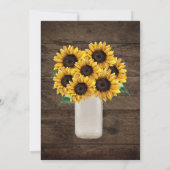 Rustikales Land Sonnenblumen Massiv Einladung (Rückseite)