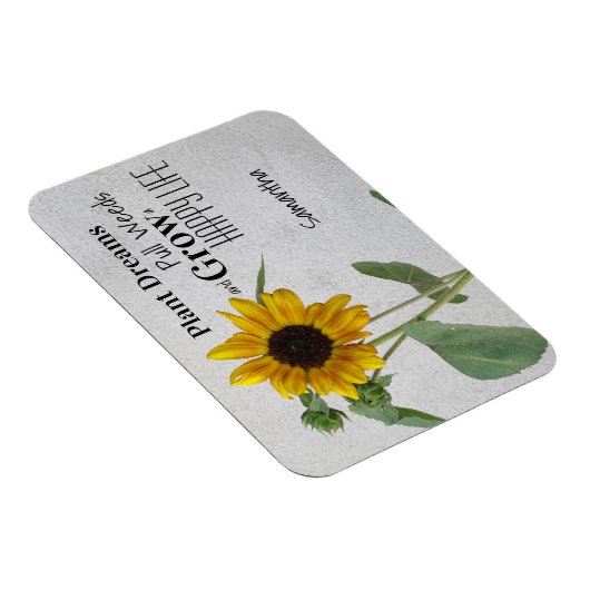 Rustikales Land Sonnenblumen / Pflanze Träume glüc Magnet (Rechte Seite)