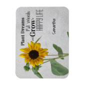 Rustikales Land Sonnenblumen / Pflanze Träume glüc Magnet (Vertikal)