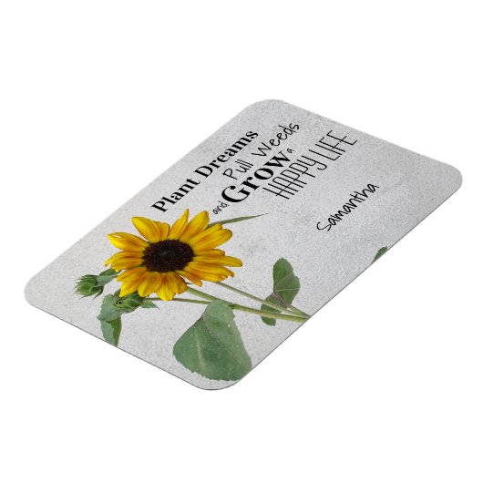 Rustikales Land Sonnenblumen / Pflanze Träume glüc Magnet (Linke Seite)