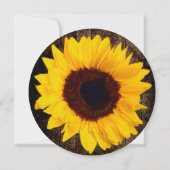 Rustikales Land Sonnenblumen Runde Hochzeiten Einl Einladung (Rückseite)