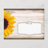 Rustikales Land Sonnenblumen Save the Date Postkar Ankündigungspostkarte (Rückseite)