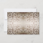 Rustikales Land Sonnenblumen Spitzen Twine Wedding RSVP Karte (Rückseite)