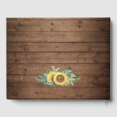 Rustikales Land Sonnenblumen Stiefel Brautparty Gästebuch (Rückseite)