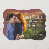 Rustikales Land | Speichern der Datumskarten Save The Date (Vorne/Hinten)