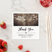 Rustikales Land Stall Holz Burlap String Lights Serviette (Beispiel)