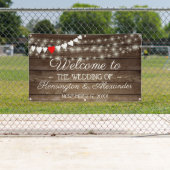 Rustikales Land Stallenholz Reihe von Lichtern Hoc Banner (Insitu)