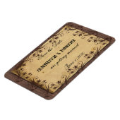 Rustikales Land Stallholz Hochzeit retten das Datu Magnet (Linke Seite)