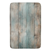 Rustikales Land trug blaue Holzkarten. Badematte (Vorderseite Vertikal)