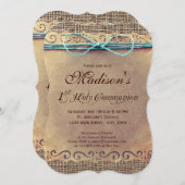 Rustikales Land Vintag 1. Einladung (Vorne/Hinten)