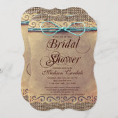 Rustikales Land Vintag Bridal Dusche Einladungen (Vorne/Hinten)