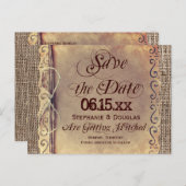 Rustikales Land Vintag Save the Date Postkarten (Vorne/Hinten)