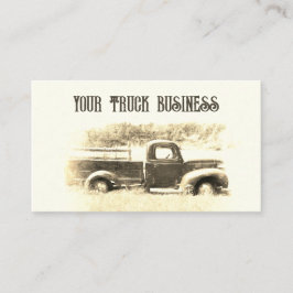 Rustikales Land Vintag Sepia Brown Farm Truck Visitenkarte