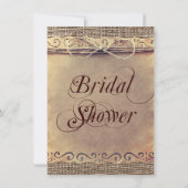 Rustikales Land-Vintage Brautparty-Einladungen Einladung (Rückseite)