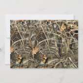 Rustikales Land Vintage Camouflage Kinderdusche ei Einladung (Rückseite)