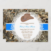 Rustikales Land Vintage Camouflage Kinderdusche ei Einladung (Vorne/Hinten)