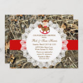 Rustikales Land Vintage Camouflage Kinderdusche ei Einladung (Vorne/Hinten)