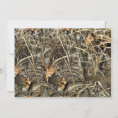 Rustikales Land Vintage Camouflage Kinderdusche ei Einladung (Rückseite)