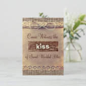 Rustikales Land-Vintage Einladung (Stehend Vorderseite)