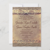 Rustikales Land-Vintage Einladung (Rückseite)