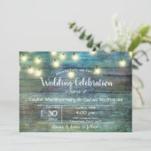 Rustikales Land | Vintages Holz | Brown Einladung (Stehend Vorderseite)