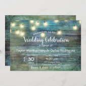 Rustikales Land | Vintages Holz | Brown Einladung (Vorne/Hinten)