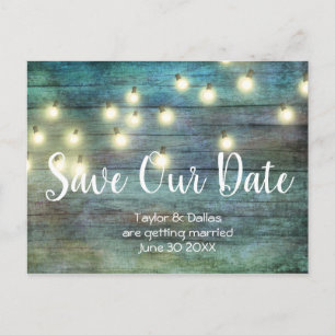 Rustikales Land Vintages Holz Brown Postkarte