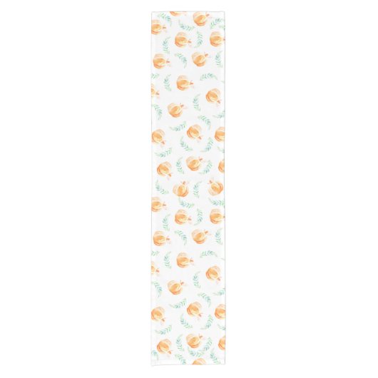 Rustikales Land Wasserfarbenkürbis & Laurels Kurzer Tischläufer (Vorderseite)