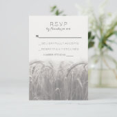 Rustikales Land Wedding RSVP Cards (Stehend Vorderseite)