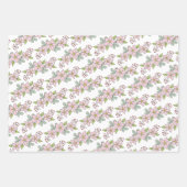 Rustikales Land Weihnachten Poinsettia Urlaub Geschenkpapier Set (Vorderseite 3)