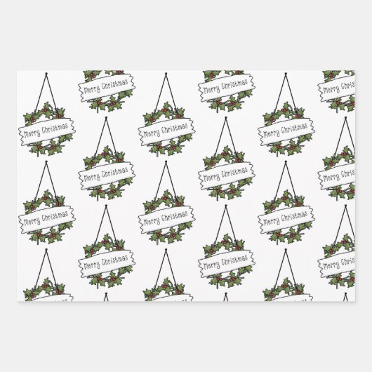 Rustikales Land Weihnachten Schneeflocken Geschenk Geschenkpapier Set (Vorderseite 3)