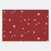 Rustikales Land Weihnachten Schneeflocken Geschenk Geschenkpapier Set (Vorderseite)