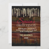 Rustikales Land Weihnachten schwarzer Golfurlaub (Vorderseite)