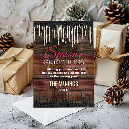 Rustikales Land Weihnachten schwarzer Golfurlaub