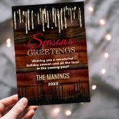 Rustikales Land Weihnachten schwarzer Golfurlaub