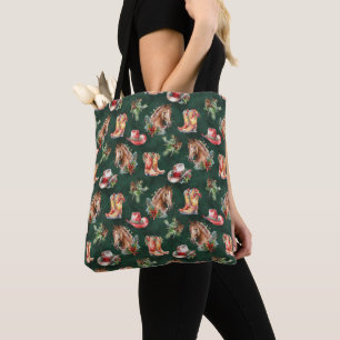 Rustikales Land-Weihnachten Western-Farmhouse Pfer Tasche