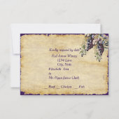 Rustikales Land, Weingarten, Hochzeit nach Maß RSVP Karte (Rückseite)