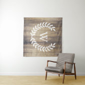 Rustikales Land-weiße Lorbeer u. Scheunen-Holz Wandteppich (Beispiel (Horizontal))