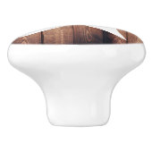 Rustikales Land Weißer Star & Holzplanks Keramikknauf (Seitenansicht)