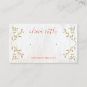 Rustikales Land Weißholz-Ohrring-Anzeiger Visitenkarte (Vorderseite)