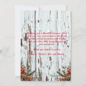 Rustikales Land Western Foto Weihnachtskarte Einladung (Rückseite)