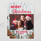 Rustikales Land Western Foto Weihnachtskarte Einladung (Vorne/Hinten)