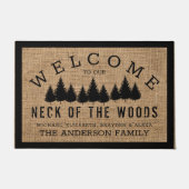 Rustikales Land Willkommen in unserem Nacken des W Fußmatte (Vorderseite)