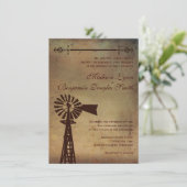 Rustikales Land Windmühle Farm Wedding Einladungen (Stehend Vorderseite)