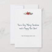 Rustikales Land Winter florales Holz glücklicher U Karte (Rückseite)